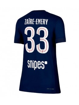 Billige Paris Saint-Germain Warren Zaire-Emery #33 Hjemmedrakt Dame 2025-26 Kortermet